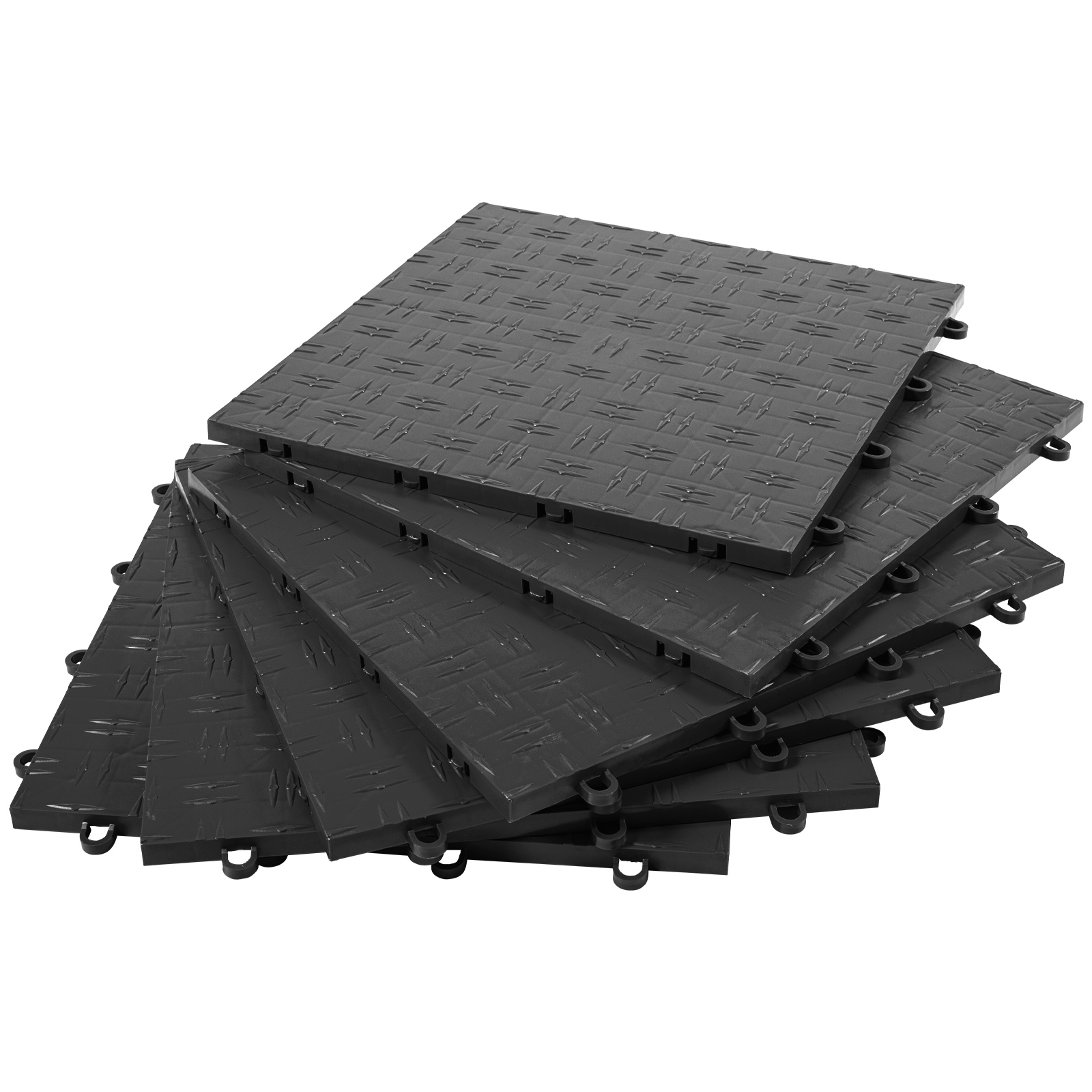 VEVOR 12"x12" 25 Pack Graphite Garage Flooring Tiles Interlocking GarageTrac 