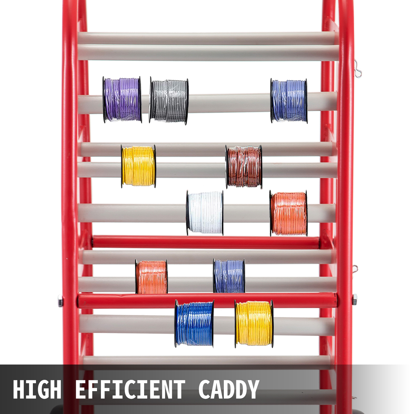Multi-Spool Hand Truck Cable Caddy, 17 x 16 5 Spools