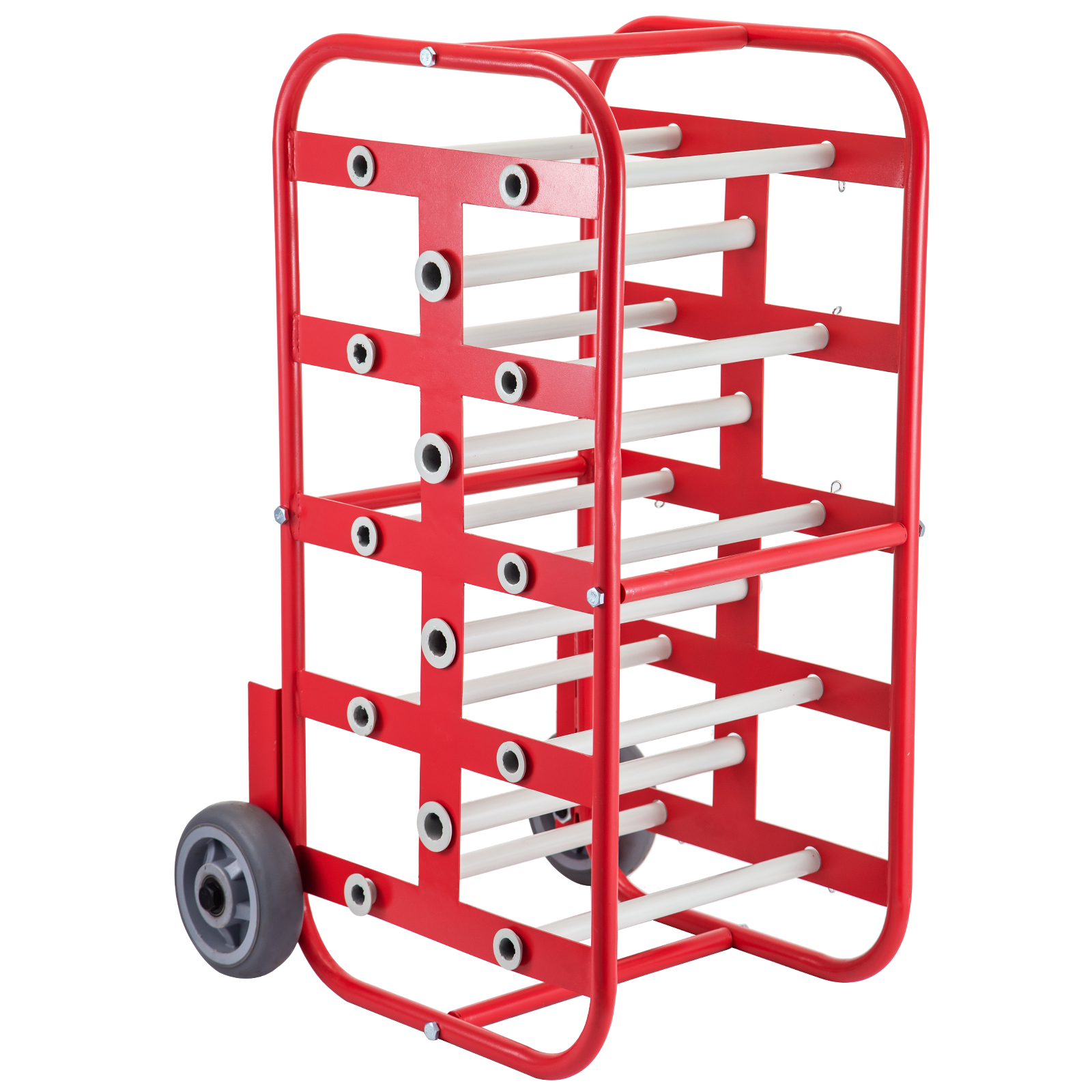 AdirPro Durable Single Axle Cable Caddy - Commercial Industrial Grade Steel  Wire Dispenser - Compact Design Holds Cable Reels Up to 20 Diameter and