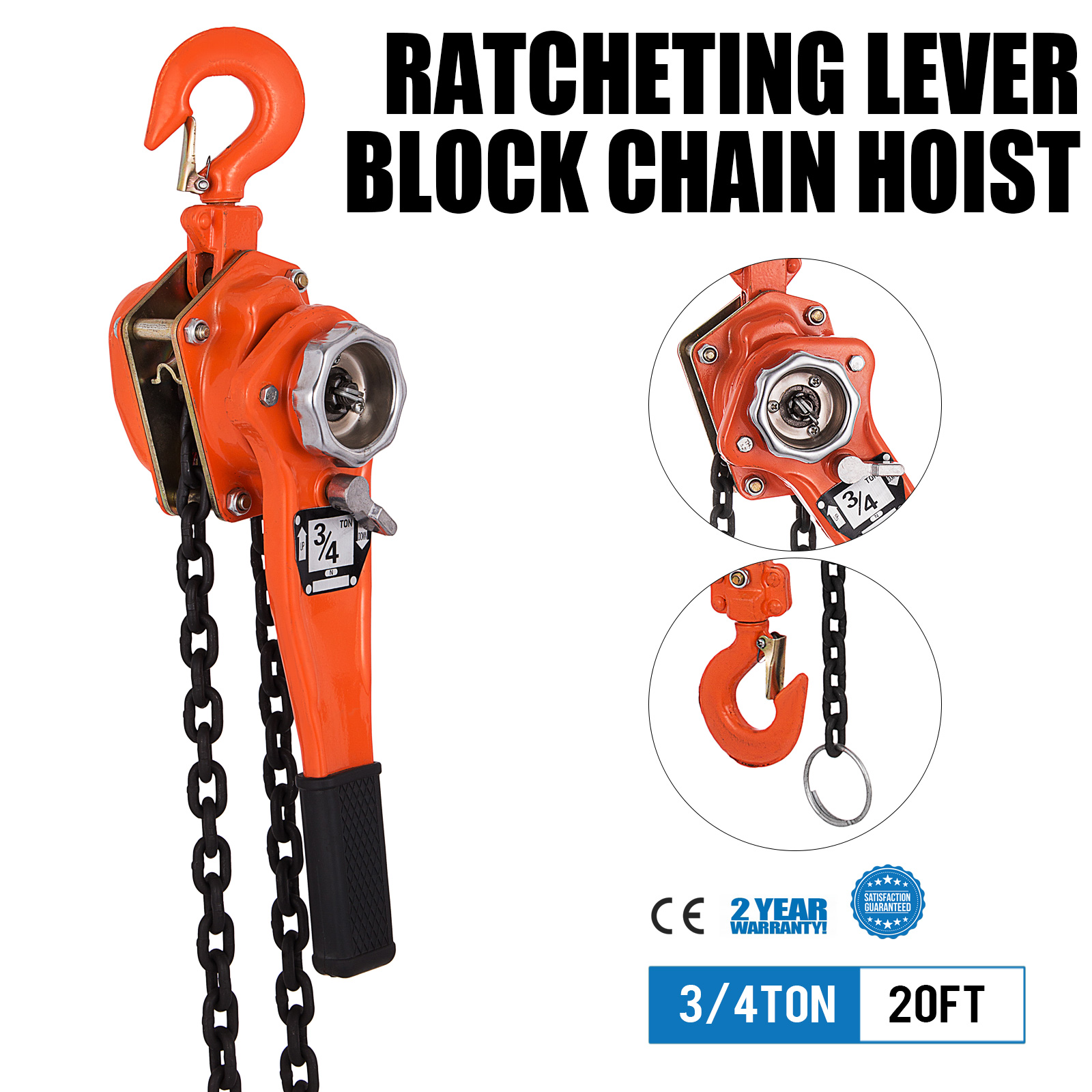 Lever Block Chain Hoist 5ft/10ft/20ft STRICTLY STANDARD MODERN TECHNIQUES 