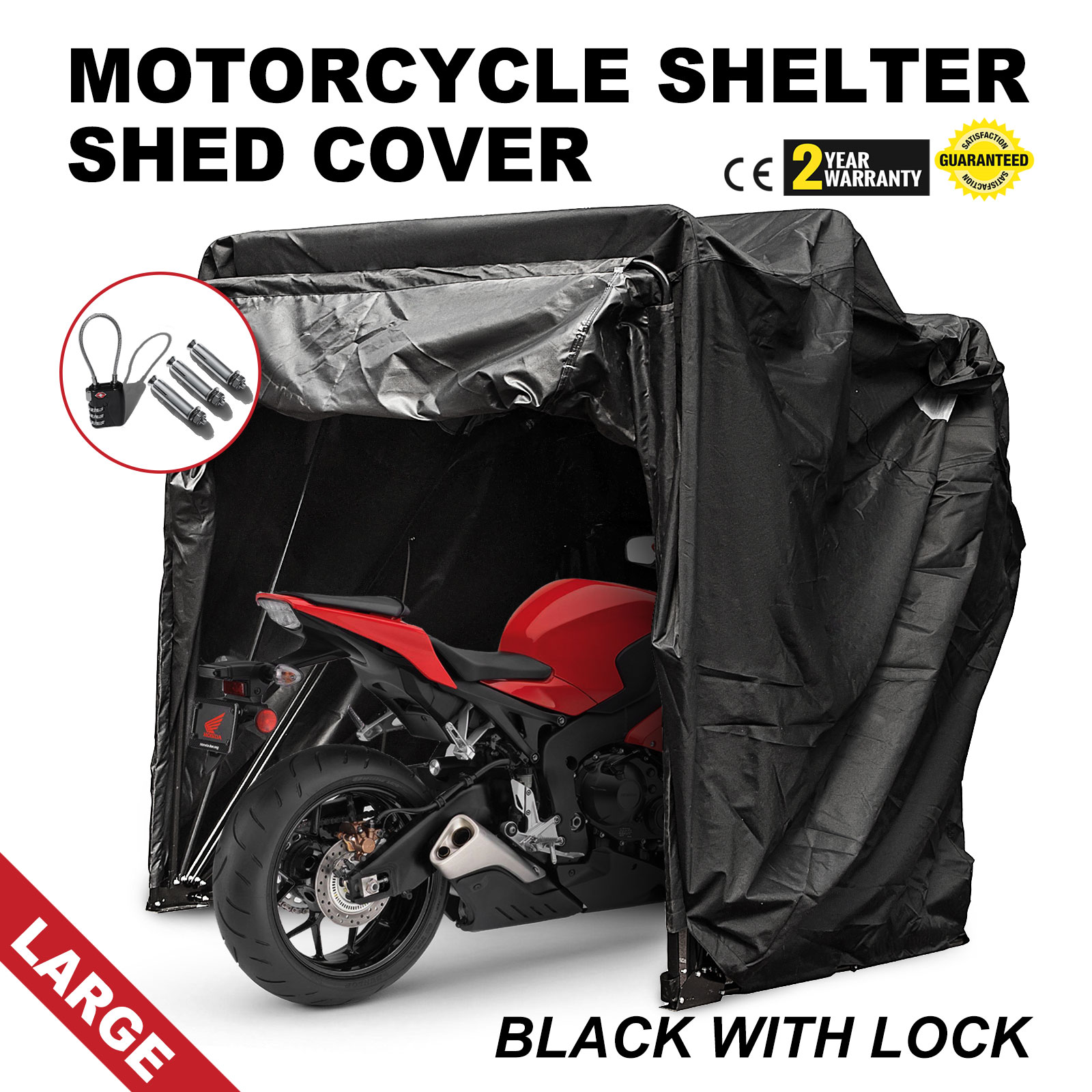 Heavy Duty Large Motorcycle Shelter Shed Cover Storage 