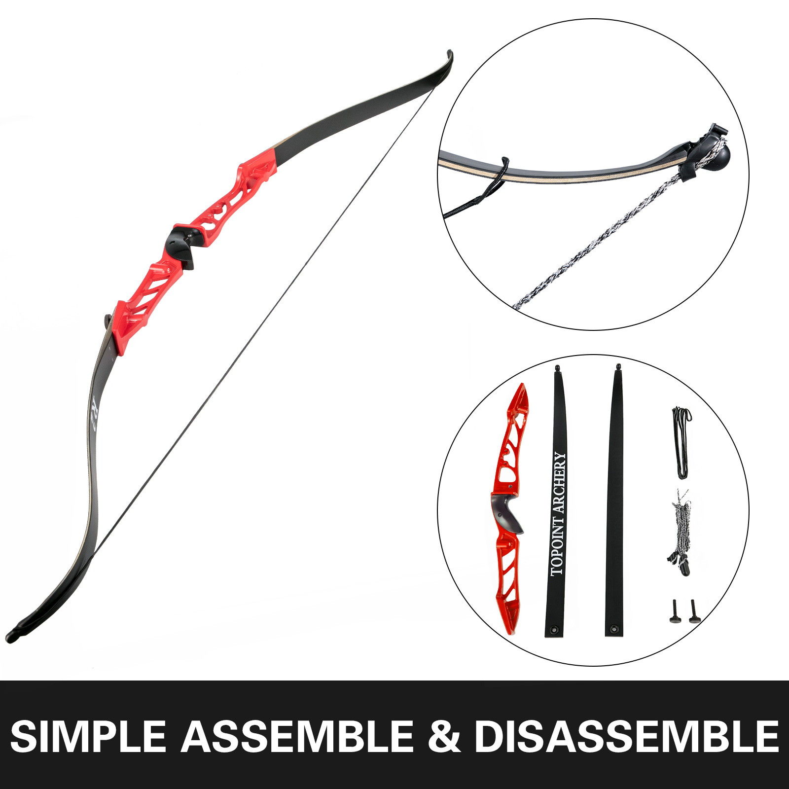 Recurve Bow Set 36LBS Archery Bow Arrow 12PCS Adults Youth Shooting Practice