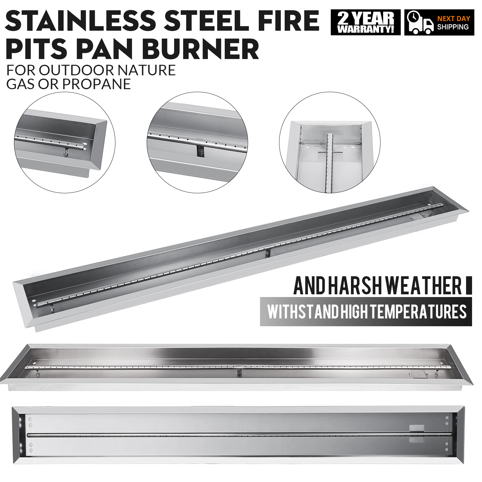 Stanbroil Stainless Steel Drop In Gas, Stanbroil Fire Pit Burner And Pant