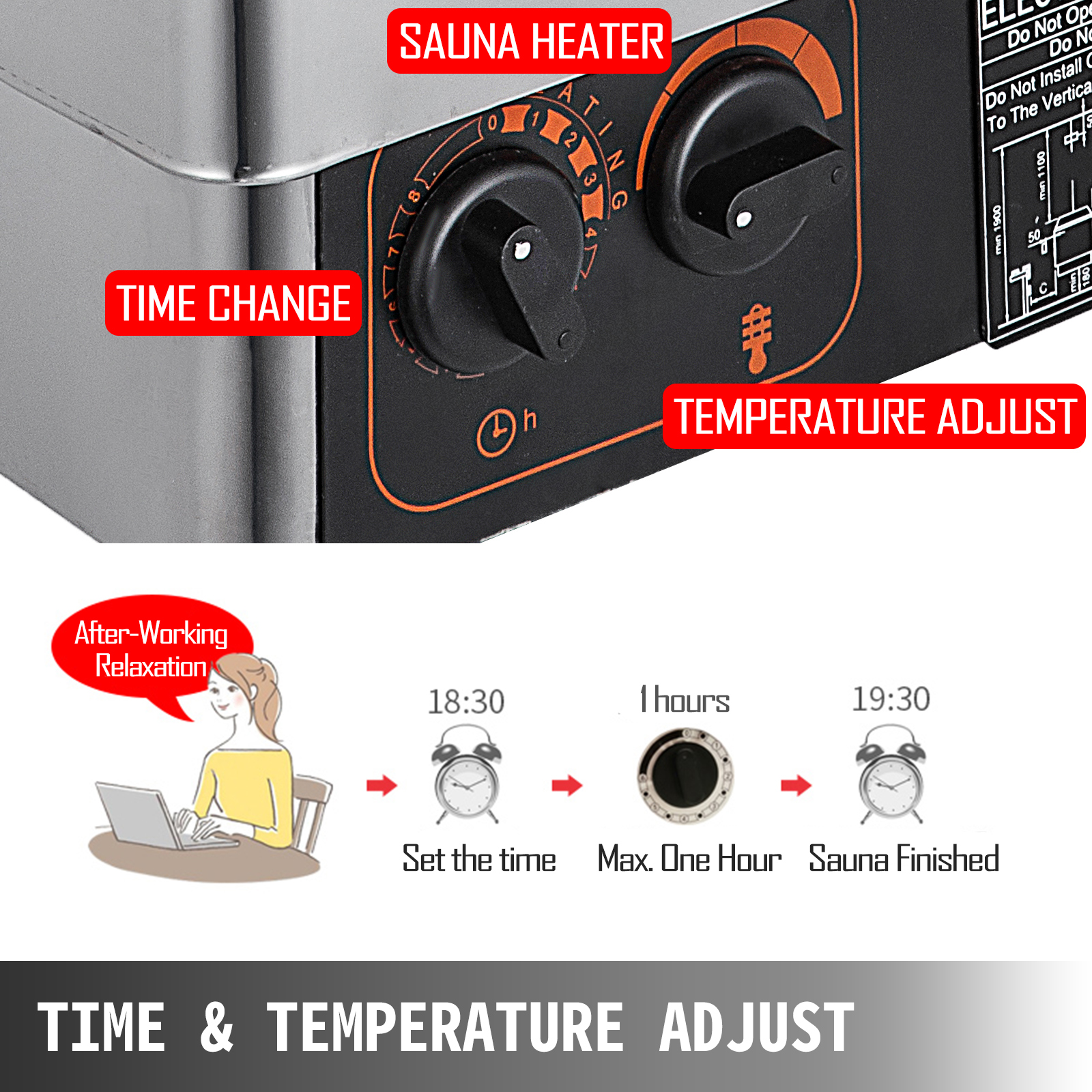 External Control Home Commercial 2/3/6/9KW Wet&Dry Sauna Heater Stove Internal 
