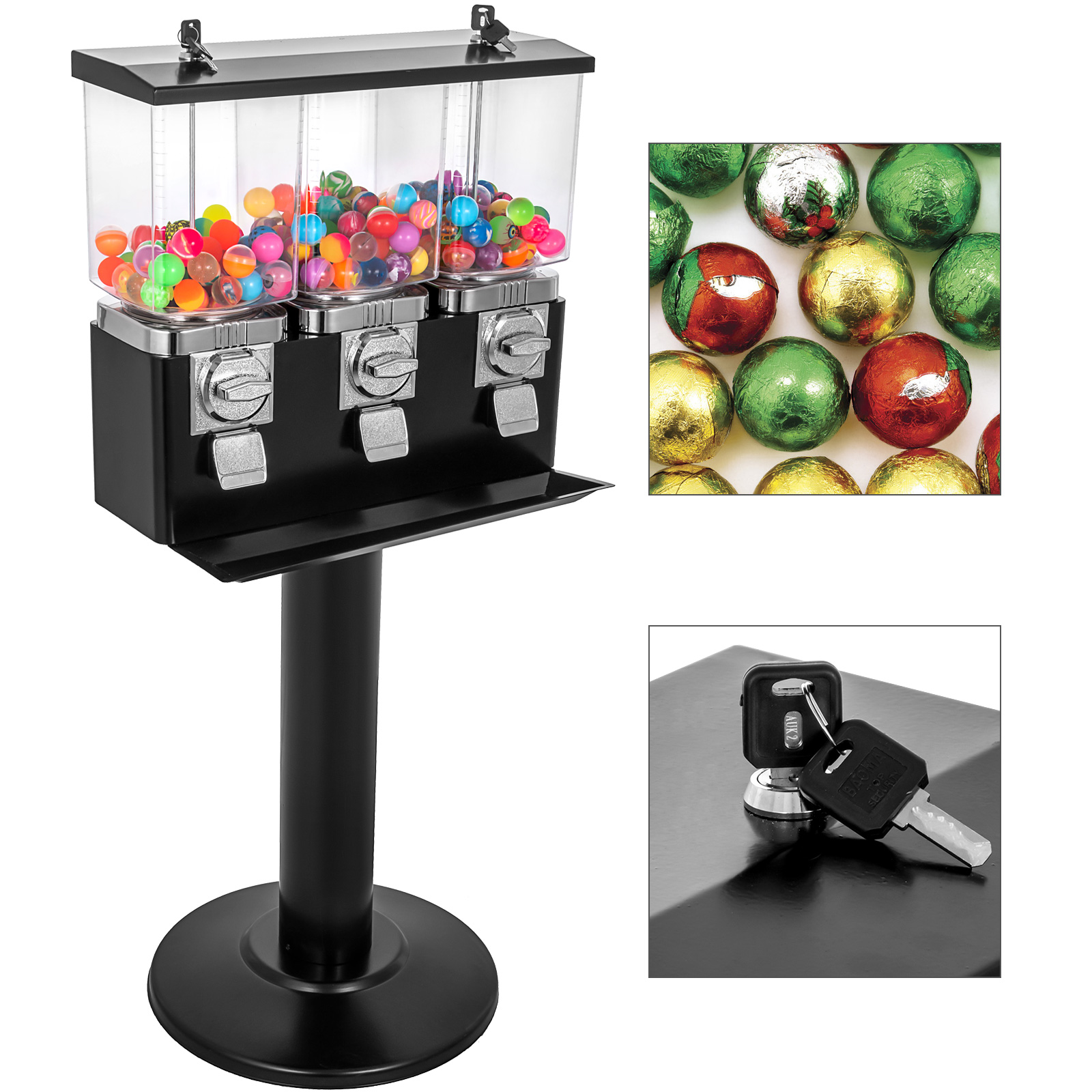 Bulk Vending Gumball Candy Capsules Dispenser Machine Toy Candy Machine Metal 