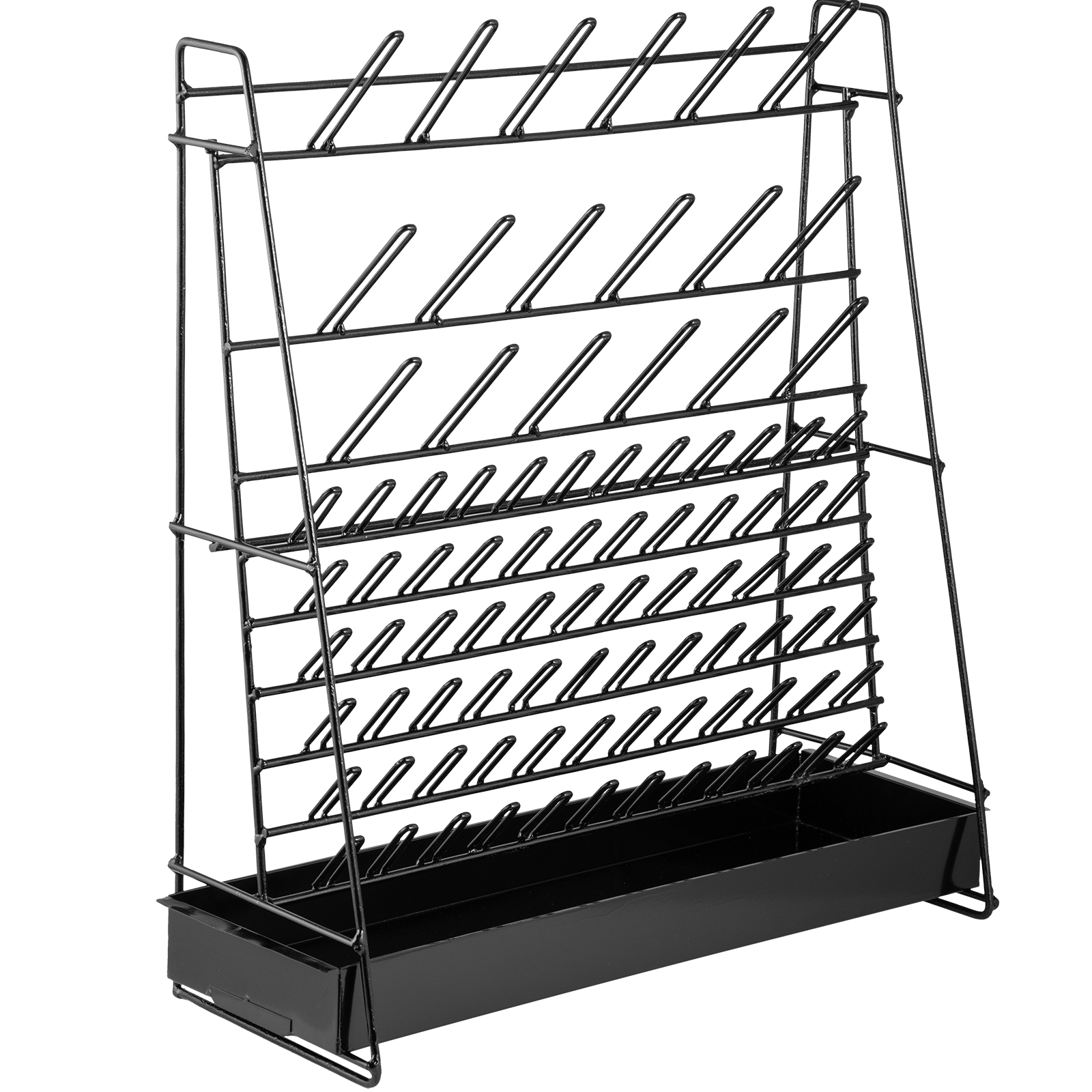 VEVOR Drying Rack for Lab 90 Pegs Lab Glassware Rack Steel Wire Glassware  Drying Rack Wall-Mount/Free-Standing Detachable Pegs Lab Glass Drying Rack  Black Cleaning Frame for School Laboratory Utensils 