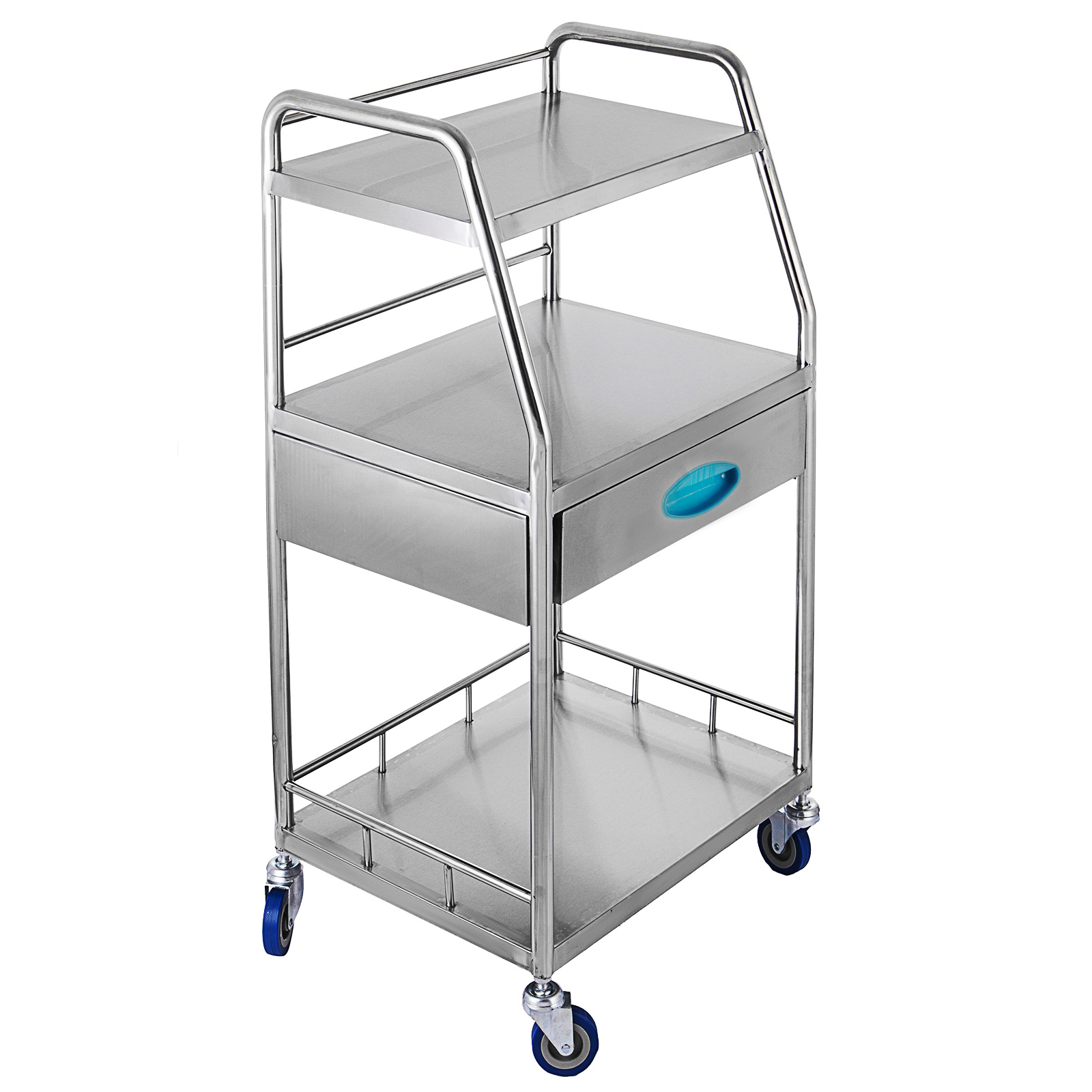 Four Sizes Lsak Standing Shelf Units KKYY Medical Trolley Cart Dental Lab Cart 3 Layers Stainless Steel Lab Trolley Medical Hospital Equipment Portable Serving Trolley On Wheels 