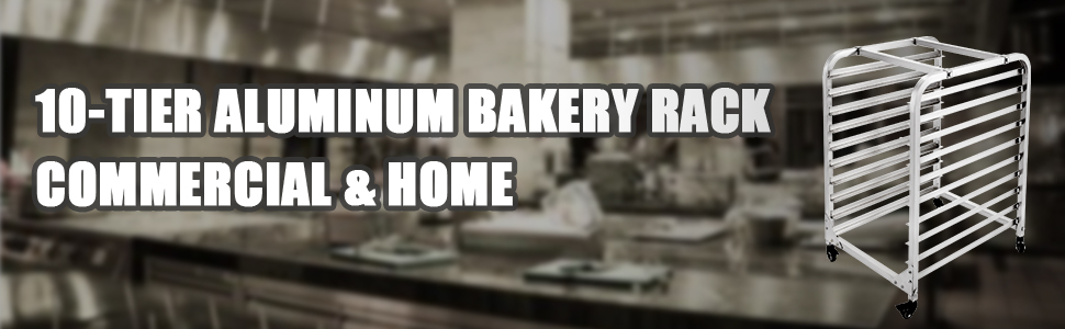 Tier Aluminum Bakery Rack Commercial Bun Sheet Pan Rolling Kitchen