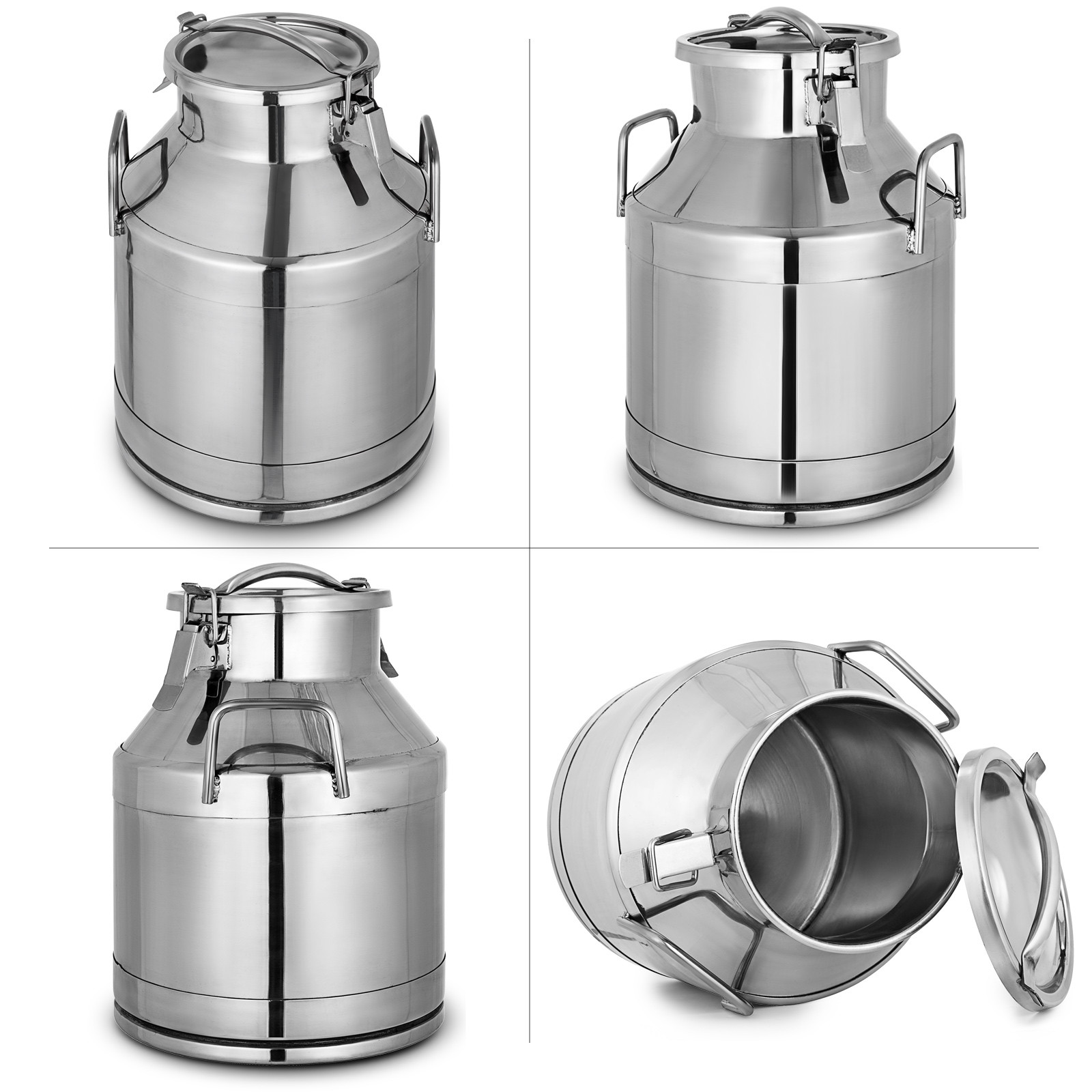 Details about   Milk can Jug Jar Bottle Wine Pail Bucket with Lid sterilizate Stainless Steel 