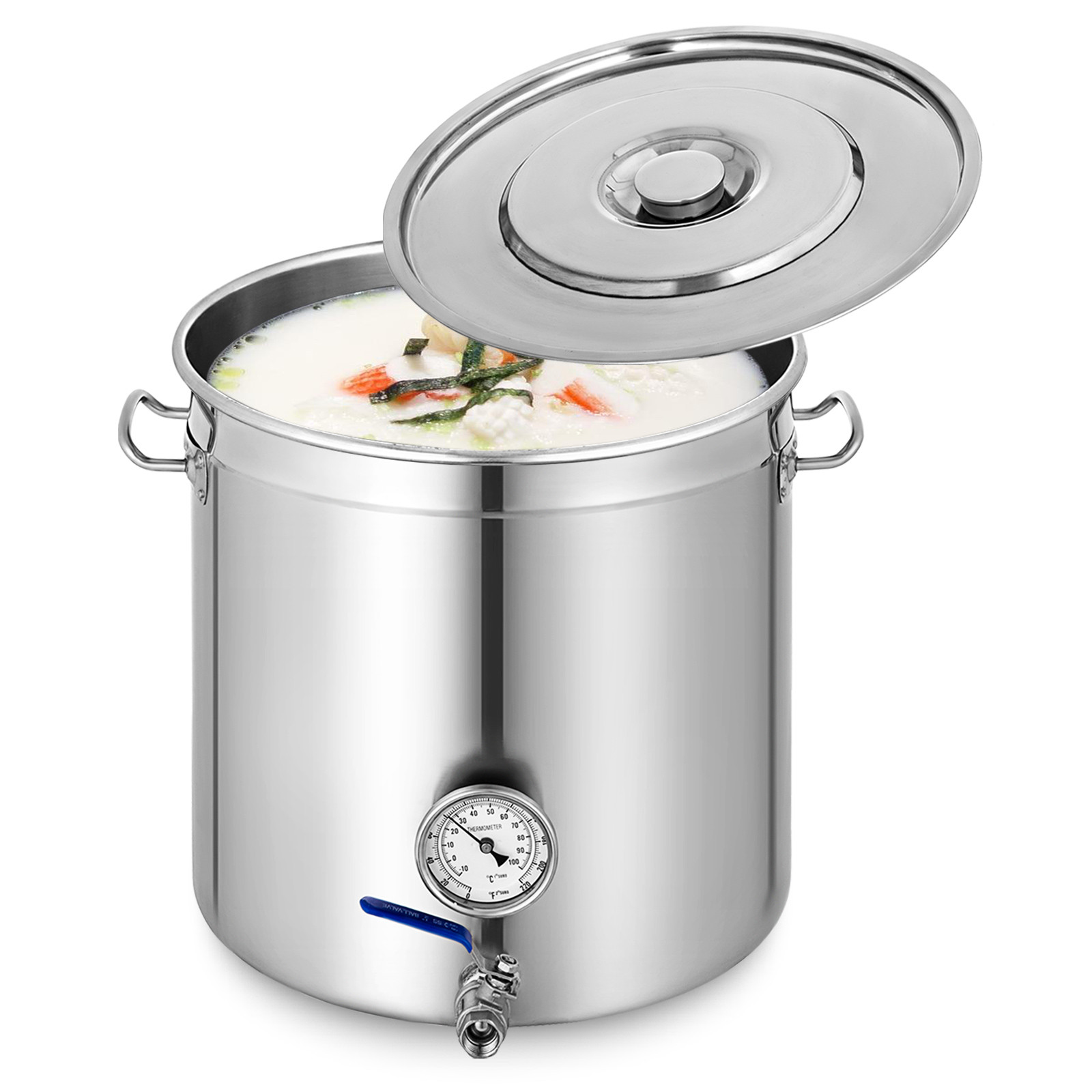 Commercial Thick Stainless Steel Stock Pot Kitchen Cookware 35/40/45/50 Stainless Steel Stock Pots Commercial