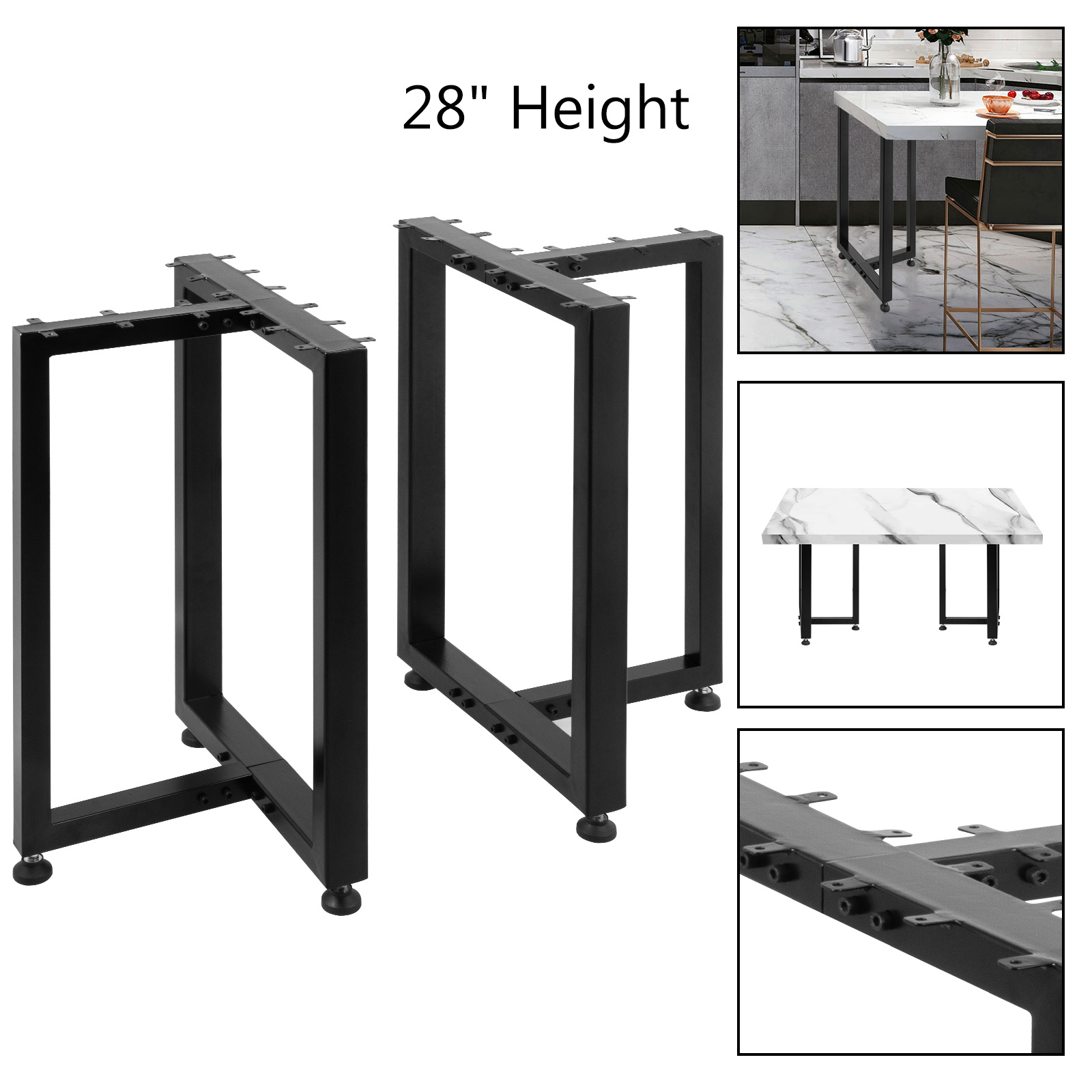 Details about   16''/28" 4 Styles DIY Table Desk Steel Legs Modern Heavy Duty Furniture W/Screw 