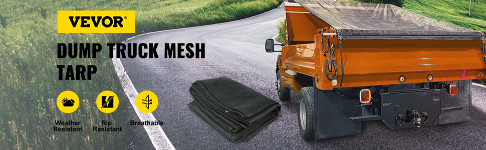 Mesh Tarp Dump Truck Mesh Tarp 7x16 Feet Mesh Tarp for Trailer