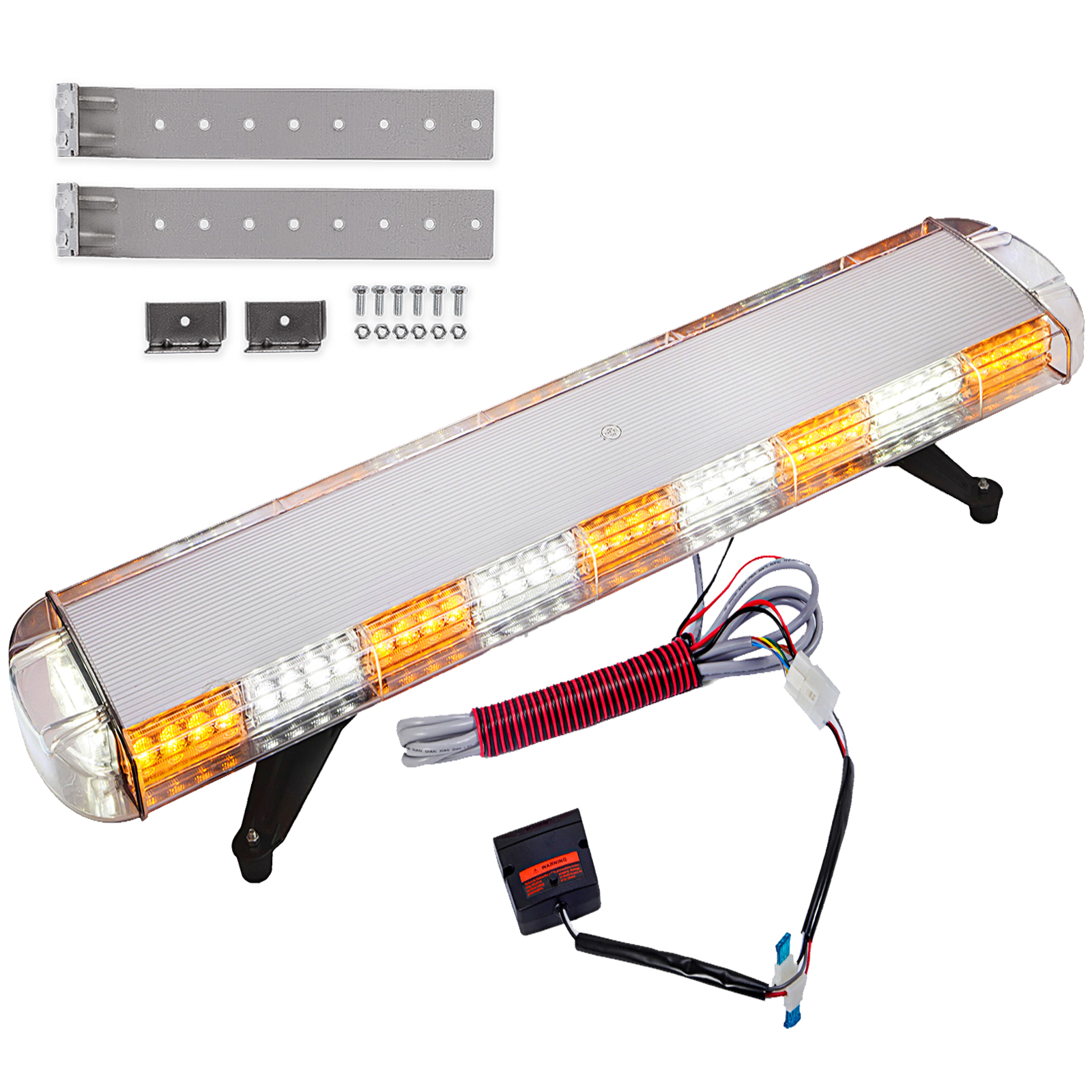 72 LED Amber Roof Top Emergency Safety Warning Flash Strobe Light Lamp 9 Modes 