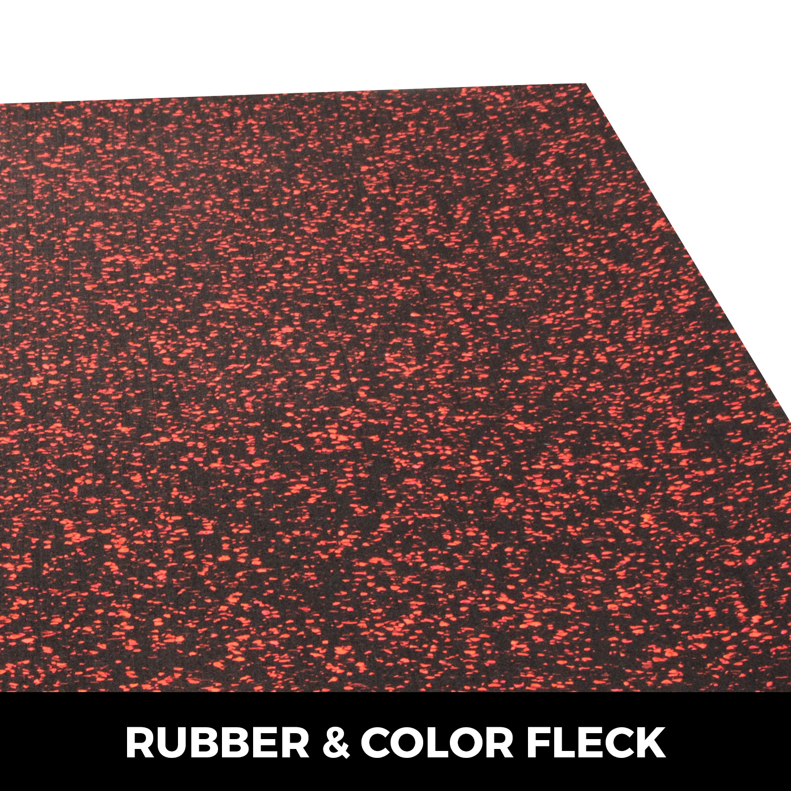 Rubber Flooring Rolls 3.6' x15.3' 8mm Exercise & Gym Exercise Mat Red Speckle 