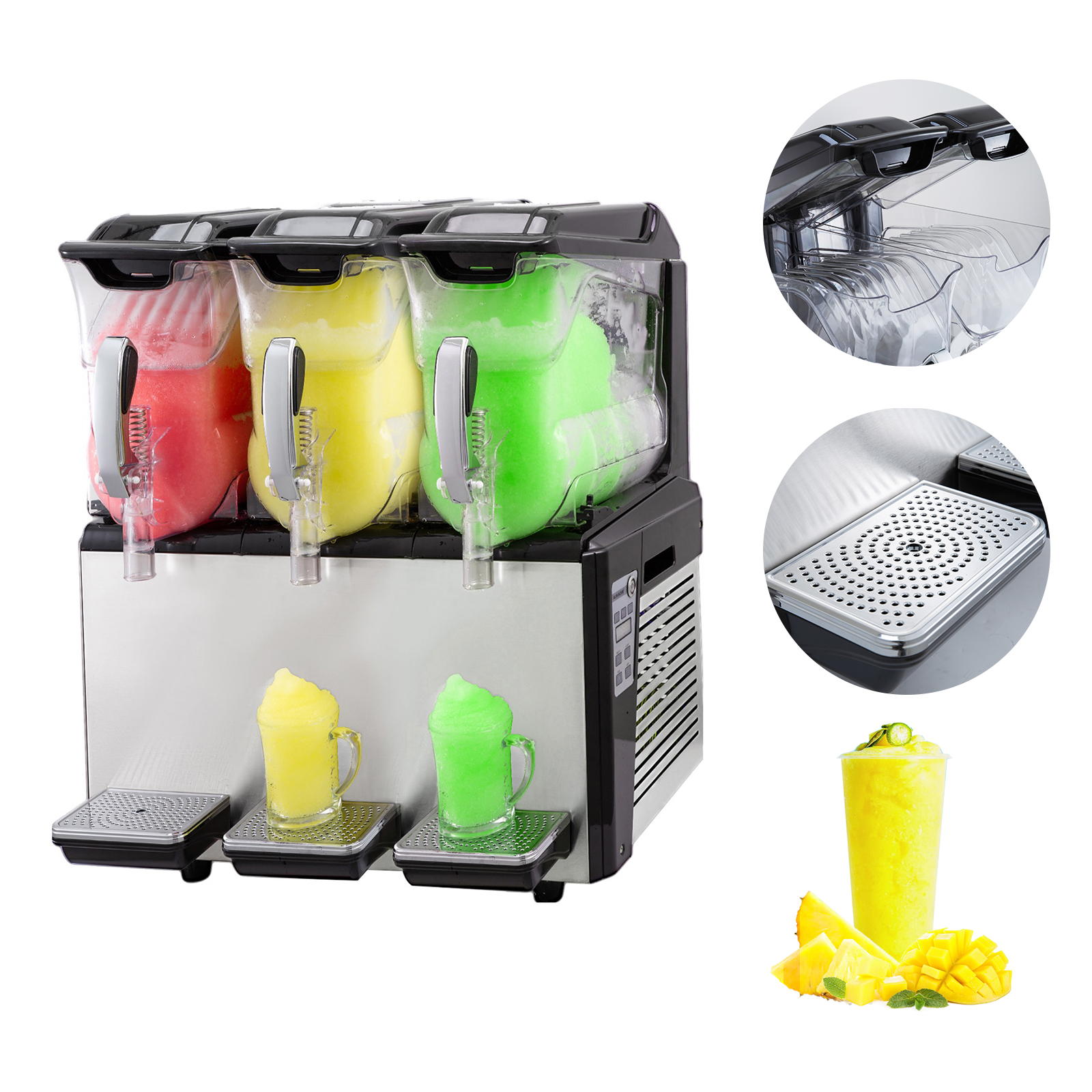 VEVOR Commercial Slush Frozen Drink Machine 10L/20L/30L Juice Beverage Ice Maker 