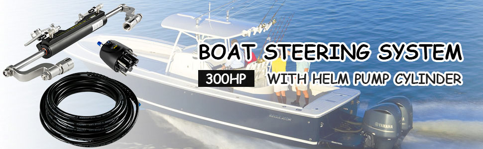 Boat Steering System, 300HP, For Mercury & Honda