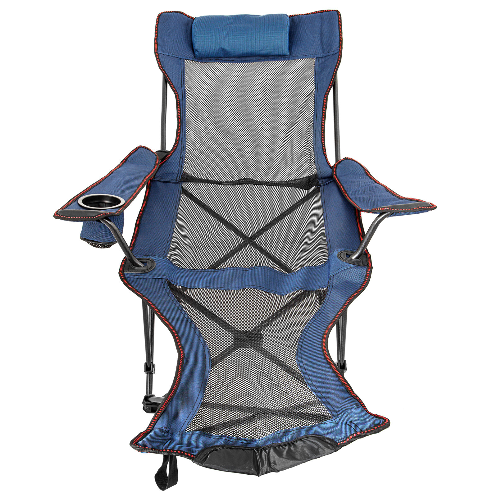 Green/Blue/Gray Reclining Folding Camp Chair W/ Footrest Lounge Gray Chaise 