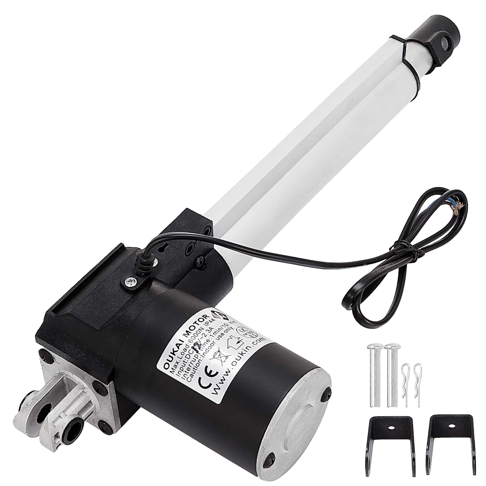 RECOIL PLA12K Heavy Duty 6000N/1320lbs Linear Actuator 12 Inch DC 12V with Mounting Brackets and Wireless Remote Controller Kit
