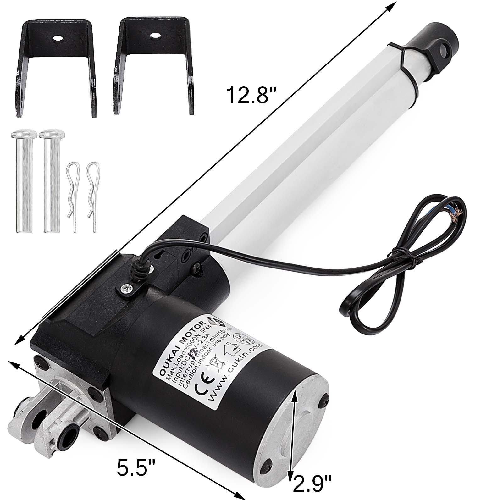 6000N Electric Linear Actuator 1320 Pound Max Lift Heavy Duty 12V DC Motor