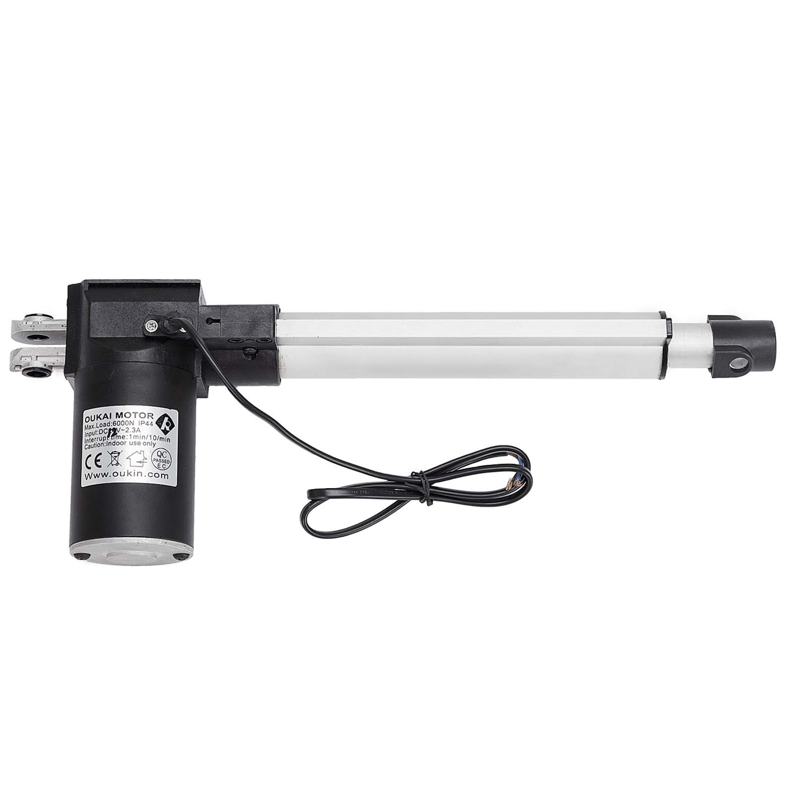 12" 6000N Electric Linear Actuator 1320 Pound Max Lift Heavy Duty 12V DC Motor 