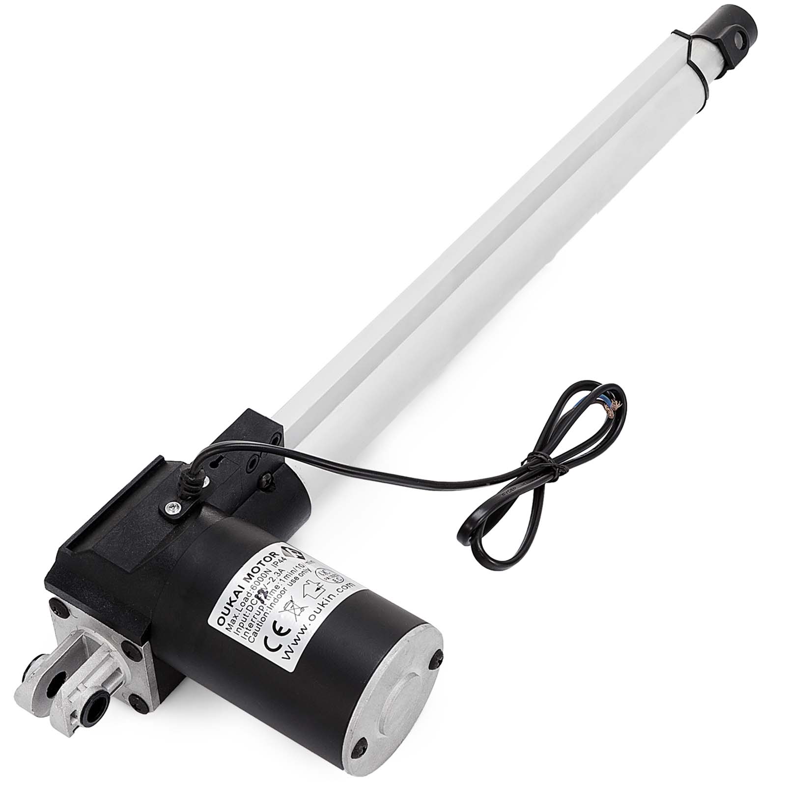 12" 6000n Electric Linear Actuator 1320 Pound Max Lift Heavy Duty 24v DC Motor for sale online 