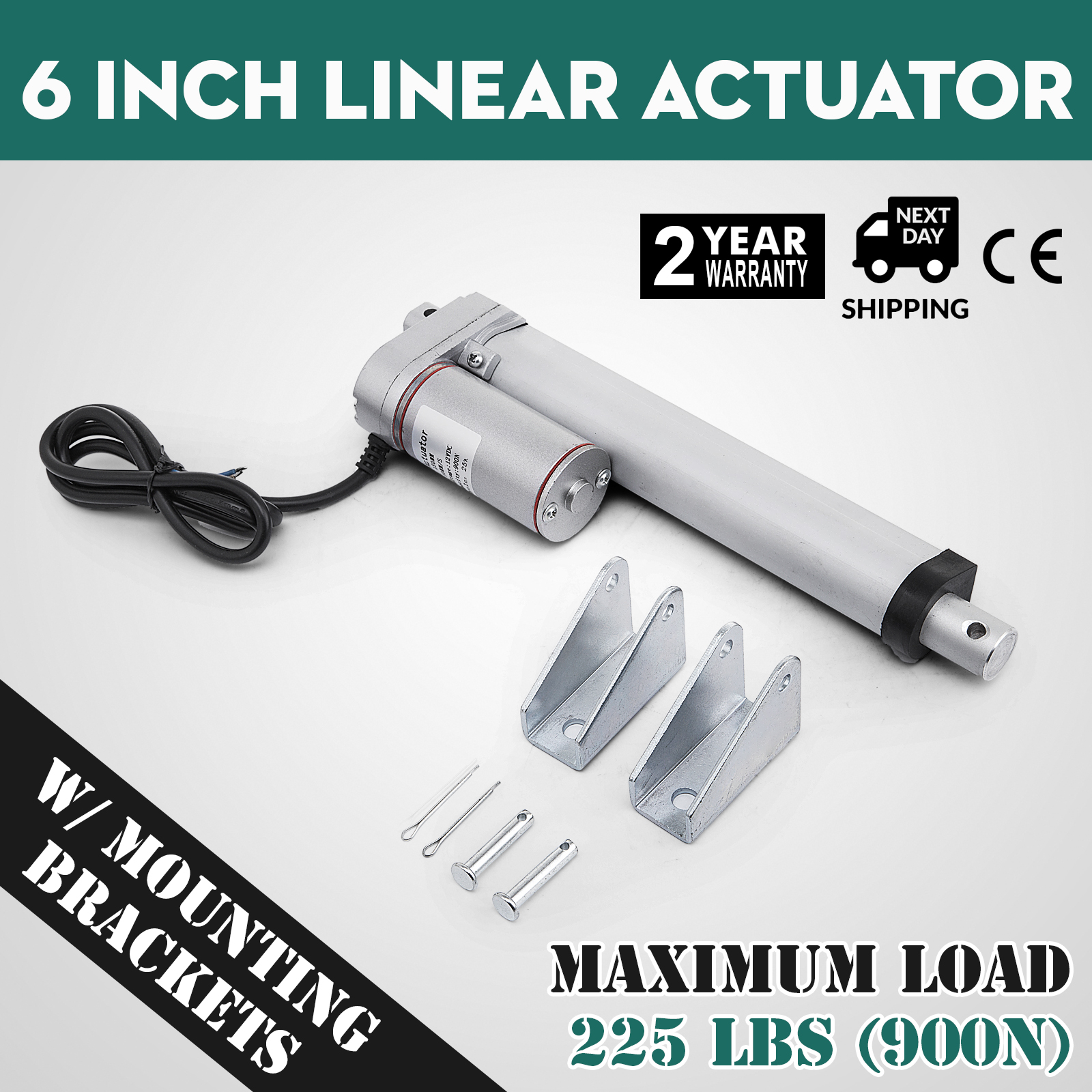 Heavy Duty 900N Linear Actuator 225 Lbs Pound Max Lift Motor Fit Medical Car 12V 