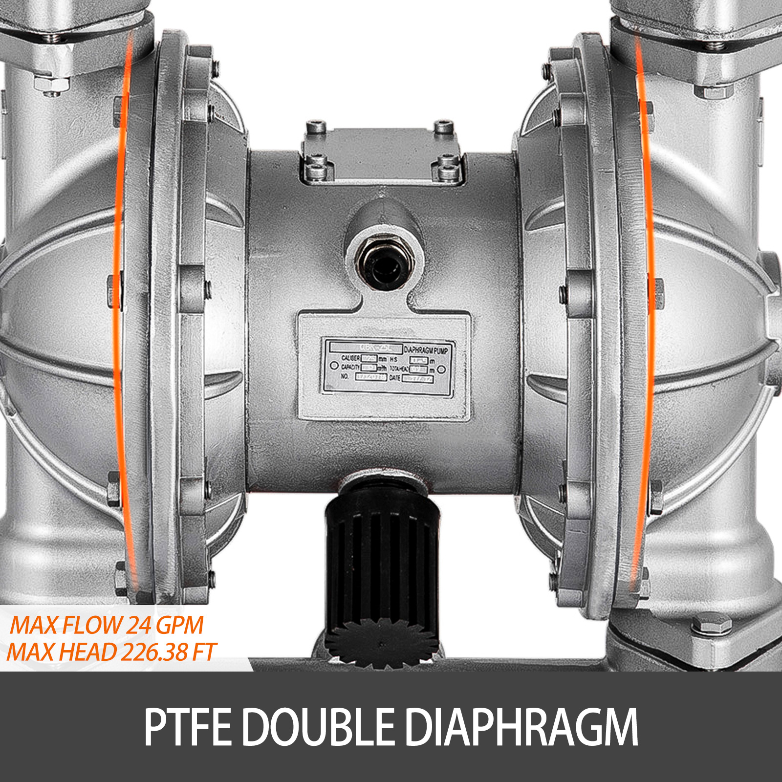 Details about   44GPM Air Operated Double Diaphragm Pump Petroleum Fluids 1-1/2" Inlet & Outlet