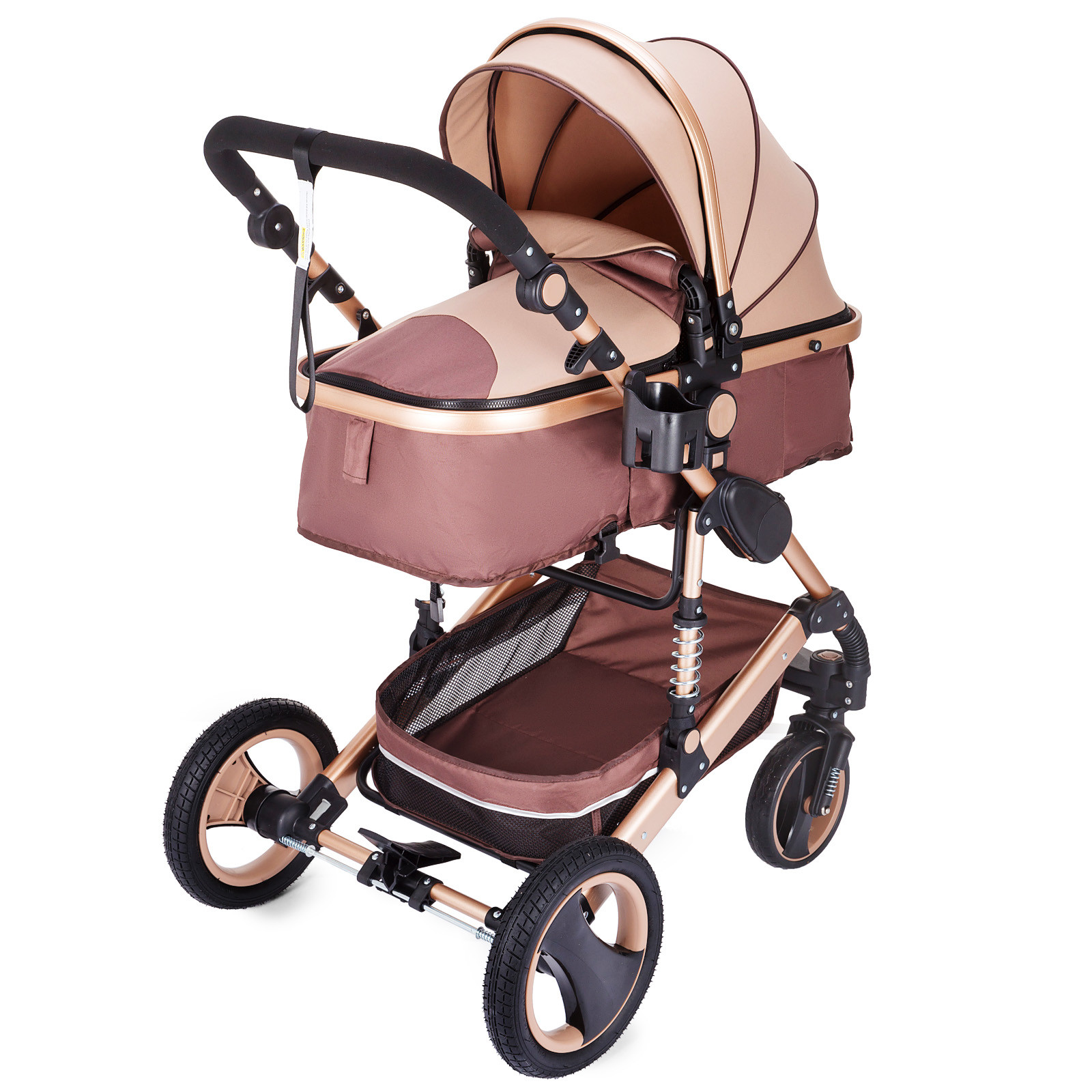 Luxury Baby Stroller 3 In 1 Pushchair Foldable Buggy Infant Travel With