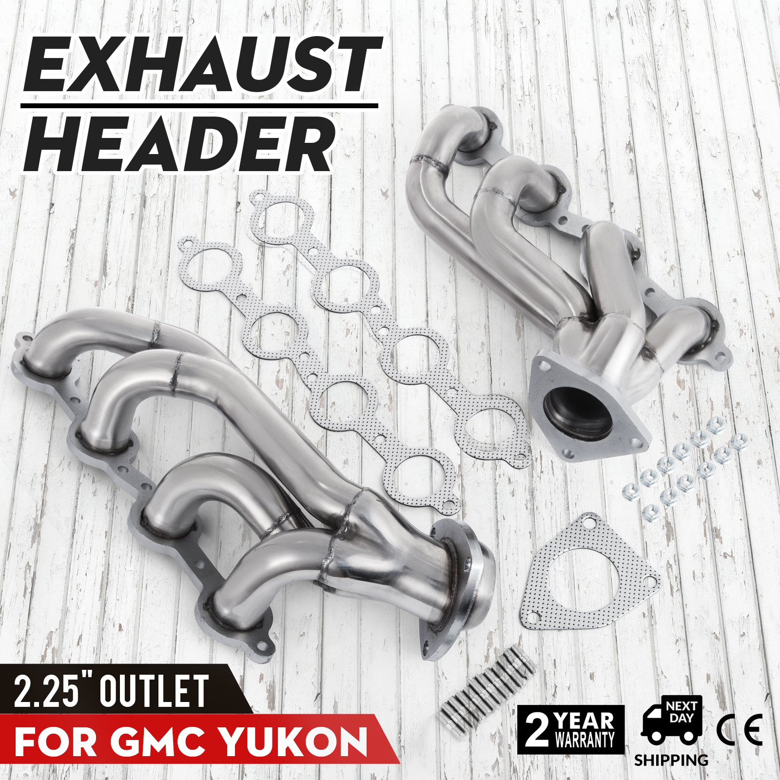 Exhaust Header For 00-01 GMC YUKON 4.8L 5.3L EGR 99-01 GMC SIERRA 1500 2500