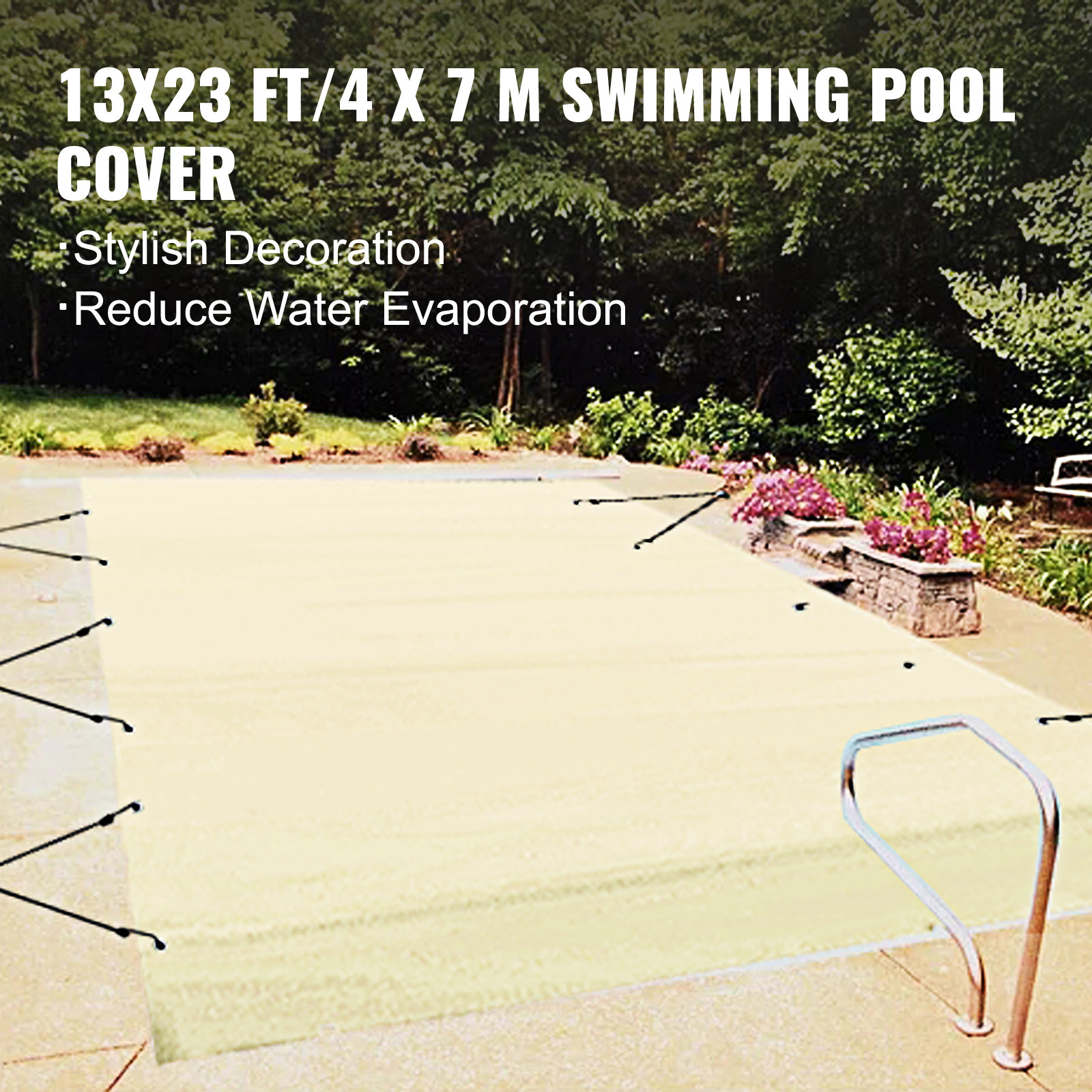 Vevor Pool Safety Cover, Inground Pool Cover 11.5x16ft, Pvc Safety Poo Vevor US