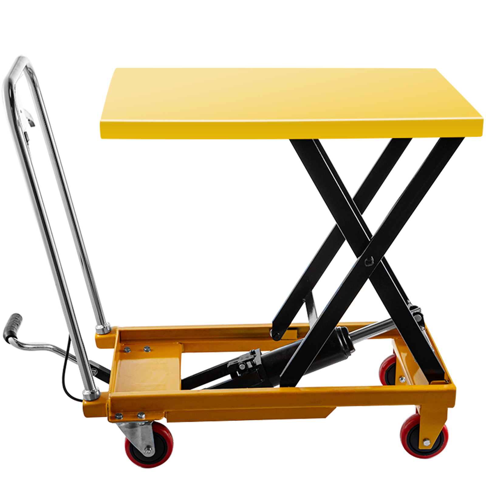 Hydraulic Scissor Cart Lift Table Cart 500LBS Manual Scissor Lift Table in Grey 