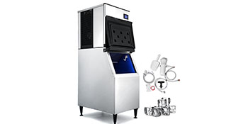 ice maker, stainless steel, 350 lbs/24h