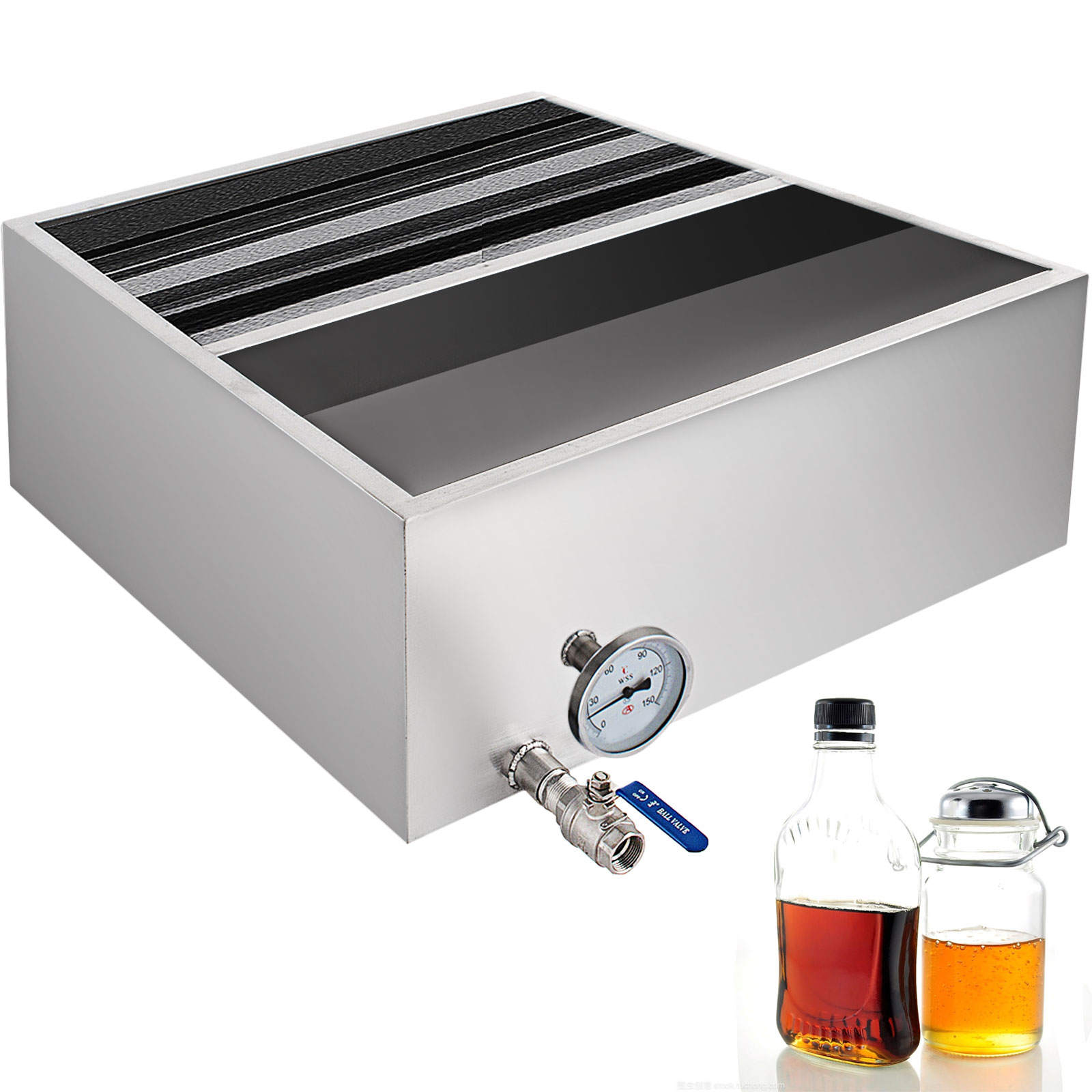 maple syrup evaporator pan, stainless steel, 18x24x6 inch