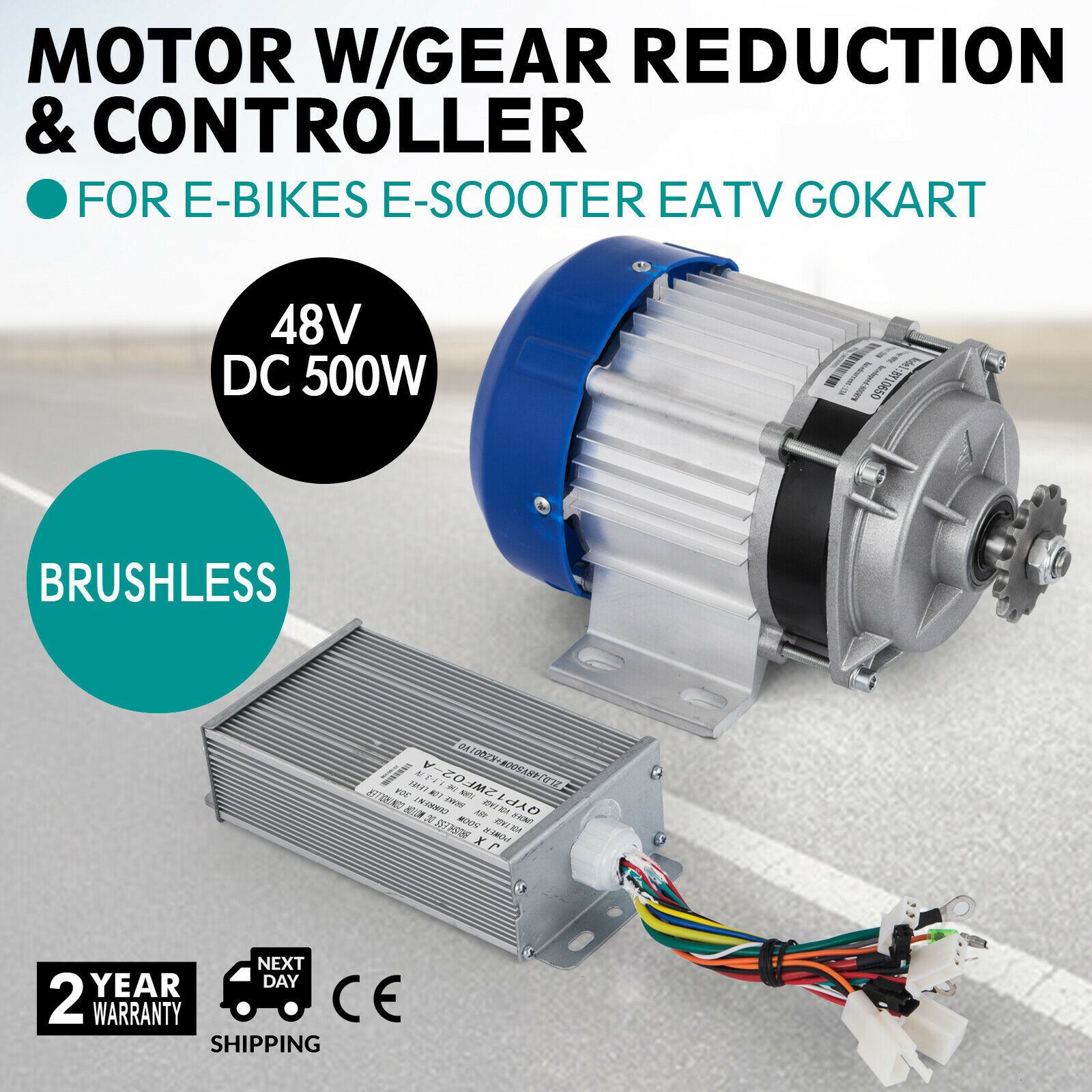 electric motorcycle VEVO 1600W 48V Brushless DC Motor with 3900RPM 42A Brushless Motor for Electric car electric tricycle