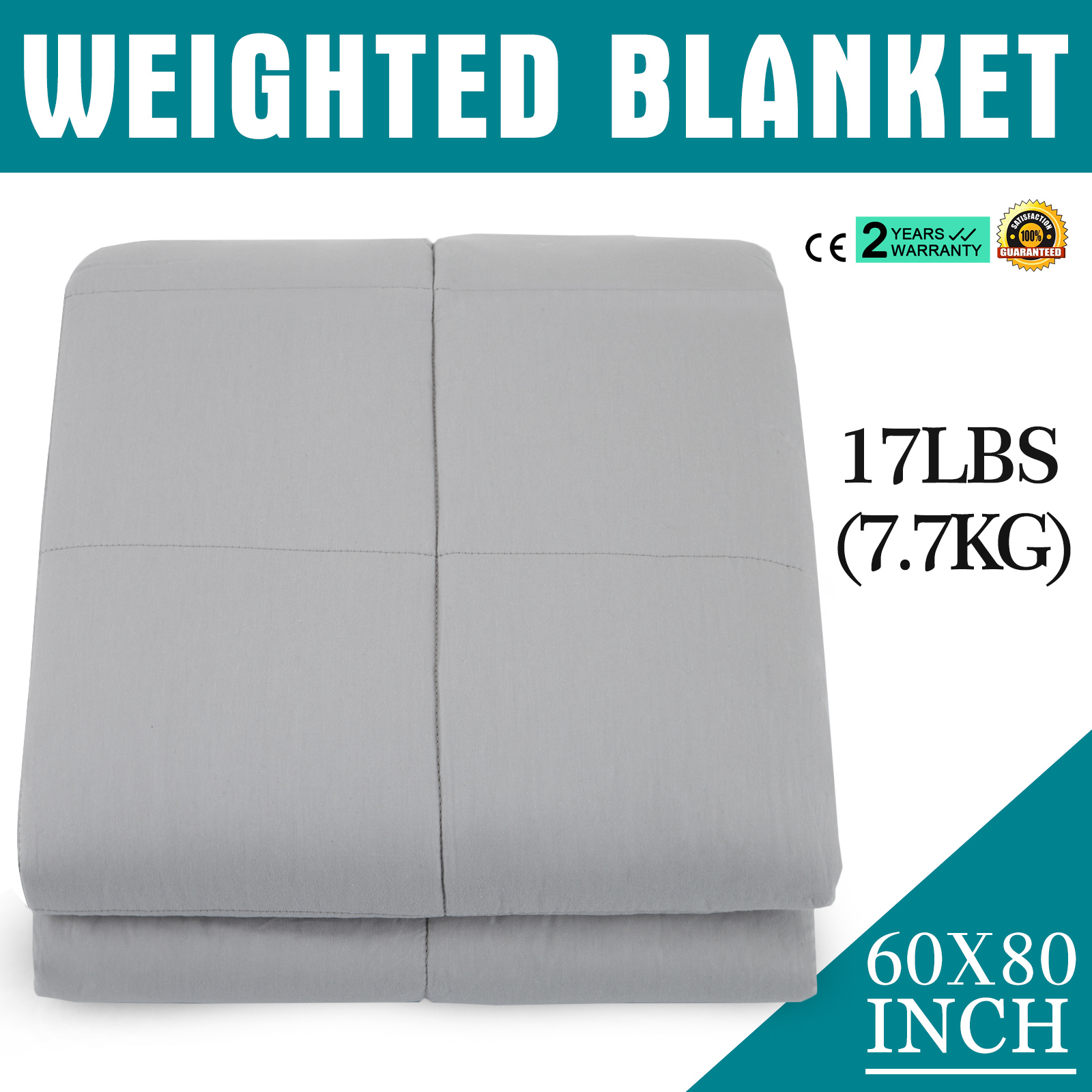 7.7KG Premium Weighted Heavy Blanket for Adults Kids Deep Relax Sleep