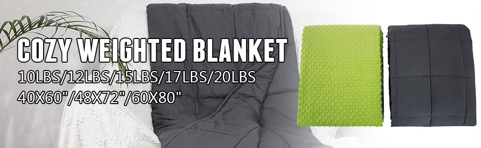 Weighted Blanket With Duvet Cover 60x80" 15 lbs For Adults & Kids