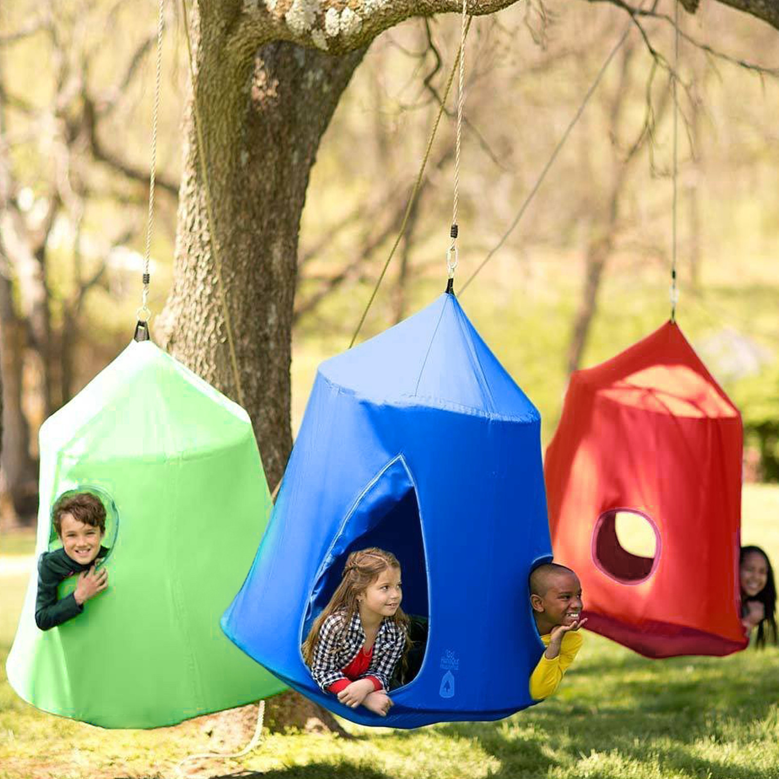 VEVOR Outdoor Garten Camping Hängematte Schaukel Stuhl Zelt Kinder Mit LED  String Lichter Indoor Outdoor Hängematte Kinder Spielen Haus