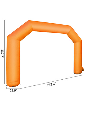 Orange Advertising Inflatable Arch,  19.5FT, with Blower