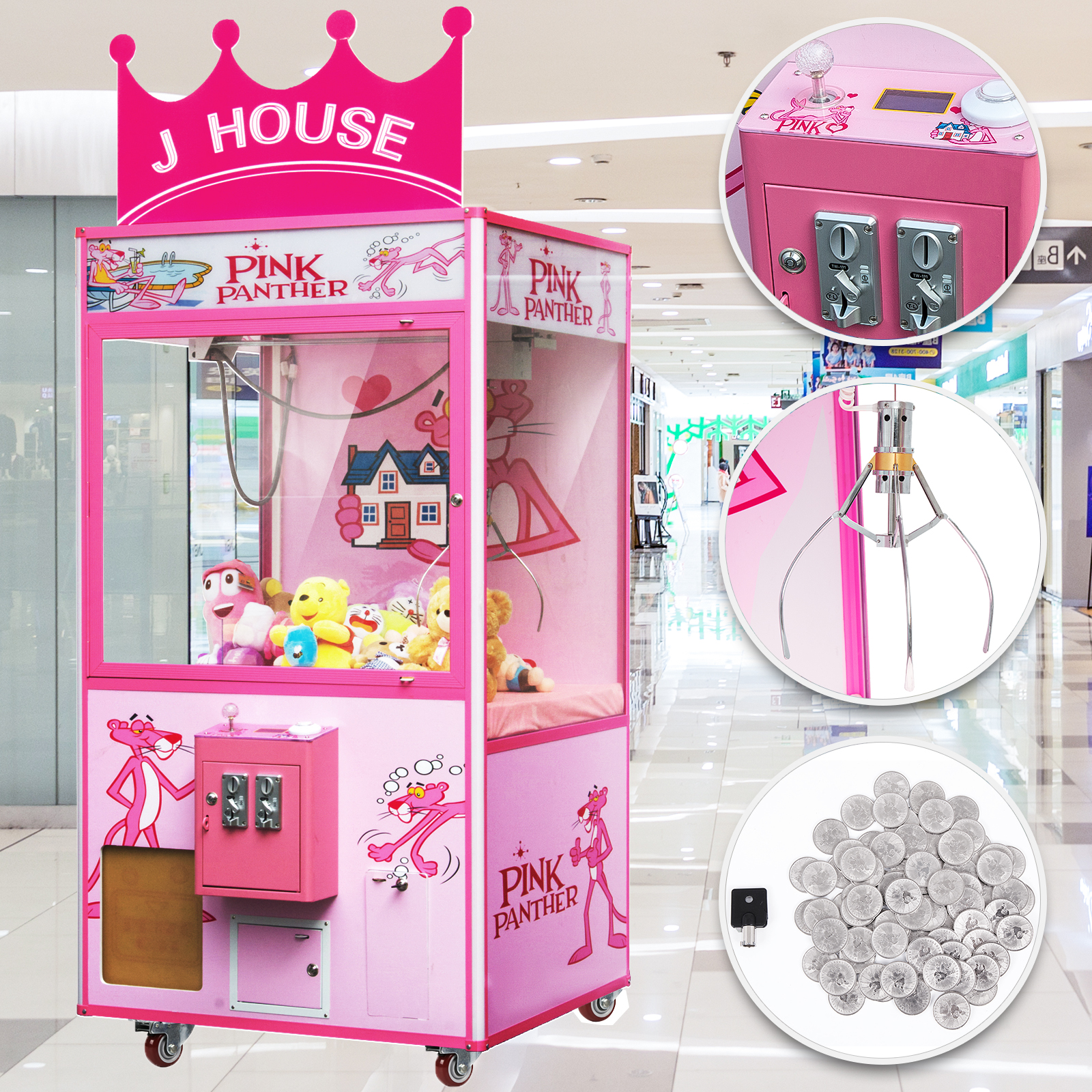 40/" Claw Crane Machine Prize Arcade Machine Toy Catcher Grabber 2 Play Modes