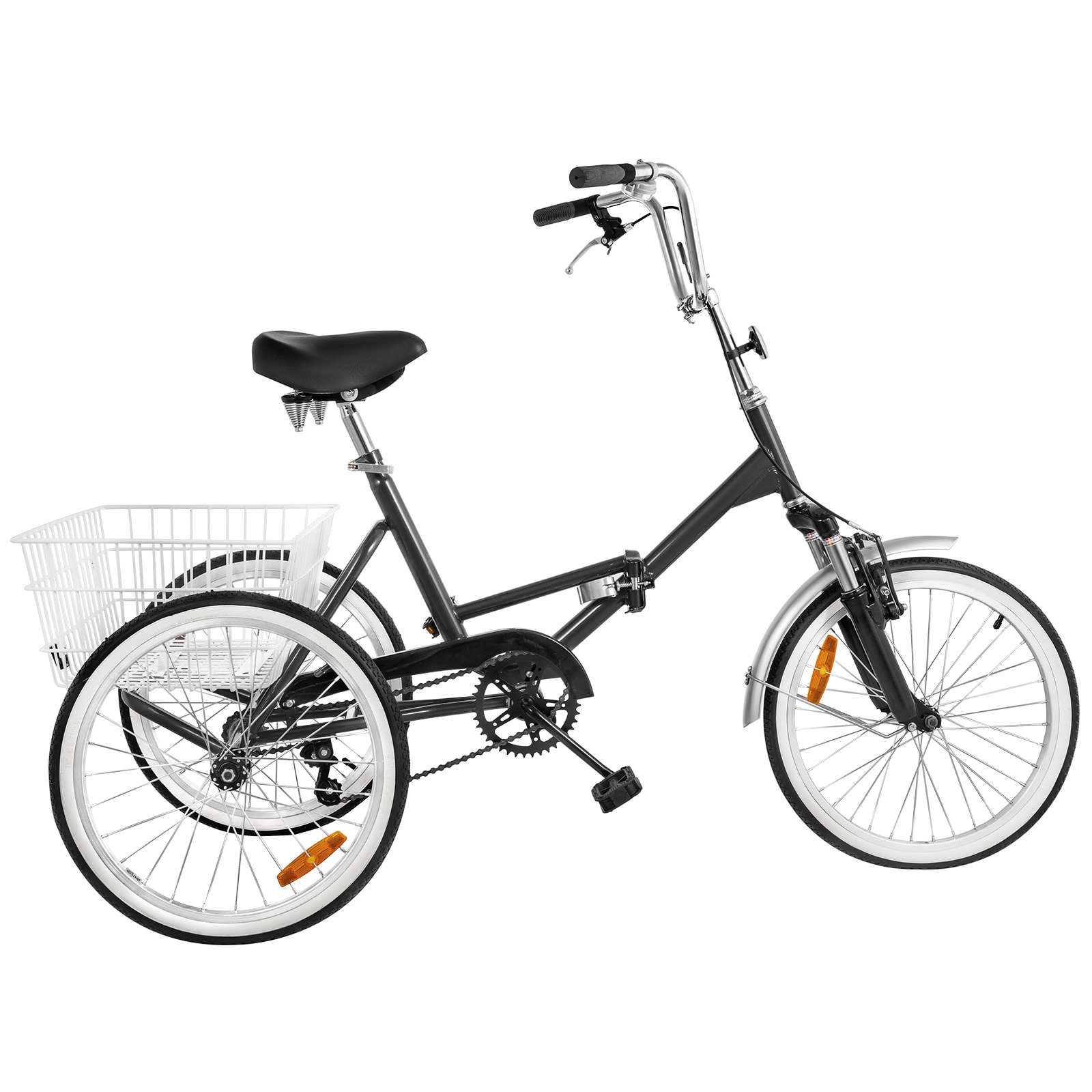 Cycling 20"/24"/26" 1/7 Speed Adult Trike Tricycle Basket 3-Wheel Bike Bicycle 