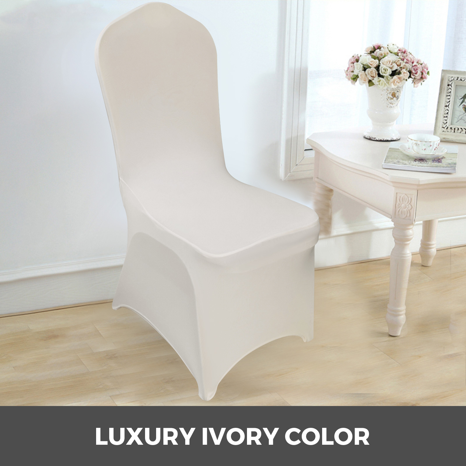 Lycra Chair Cover Banquet Party Wedding Decor 50 or 100 Packs of Ivory Spandex 