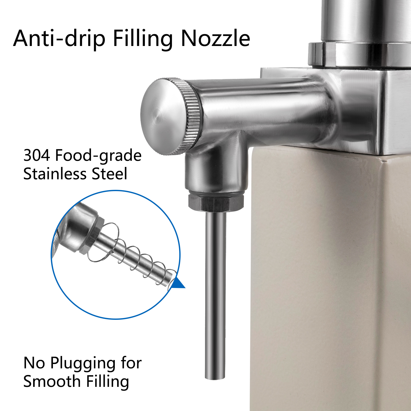 Manual,No-Drip Option,Stainless